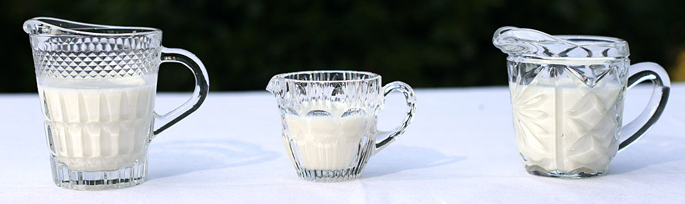 vintage Glas Milchkännchen